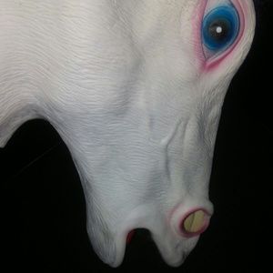 White Unicorn Horse mask